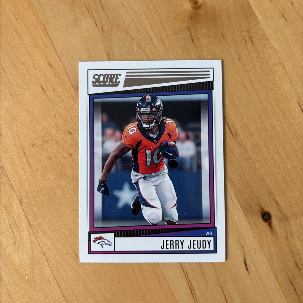 🏈 3/$10 🏈 JERRY JEUDY 2022 Panini Score Football Trading Card # 75